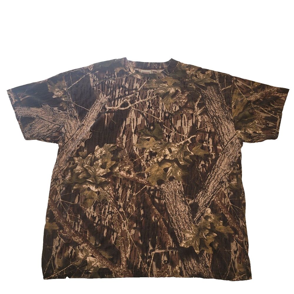 Mossy Oak Break Up Camo T Shirt Mens 2XL Hunting RealTree Style USA